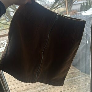 Brown Jean Skirt